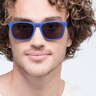 Bogota Matte Blue AcetateSunglass Frames for Men from EyeBuyDirect
