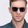 Bogota Matte Gray Acetate-metalSunglass Frames for Men from EyeBuyDirect