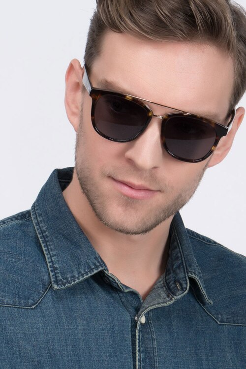 Crown Tortoise AcetateSunglass Frames for Men from EyeBuyDirect