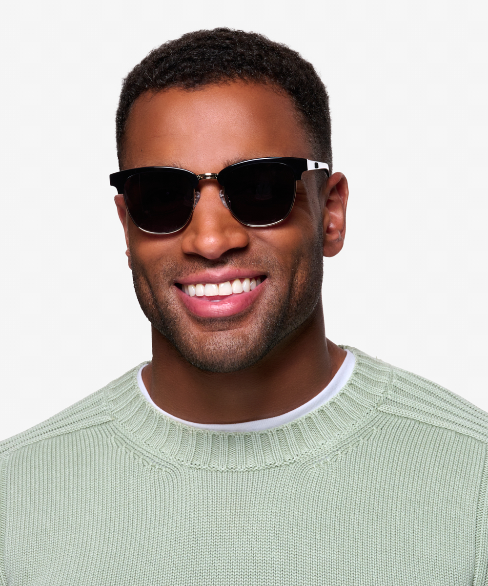 Somebody New - Browline Black Frame Prescription Sunglasses | Eyebuydirect