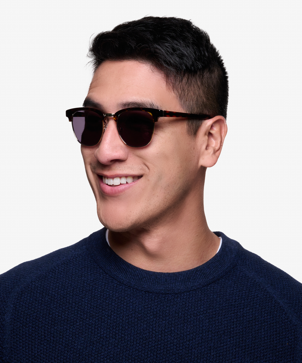 Somebody New - Browline Tortoise Frame Prescription Sunglasses ...