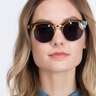 Starlet Brown Striped AcetateSunglass Frames for Women from EyeBuyDirect