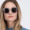 Crush Frosted Blue Acetate-metalSoleil de Lunette de vue pour Femmes d'EyeBuyDirect