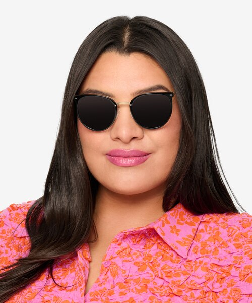 Crush Black Acetate-metalSunglass Frames for Women from EyeBuyDirect