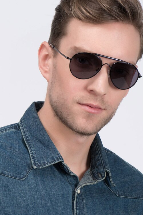 Nairobi Black AcetateSunglass Frames for Men from EyeBuyDirect