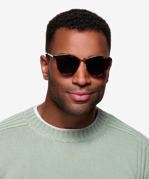 Sun Nostalgia Caramel Acetate-metalSoleil de Lunette de vue pour Hommes d'EyeBuyDirect