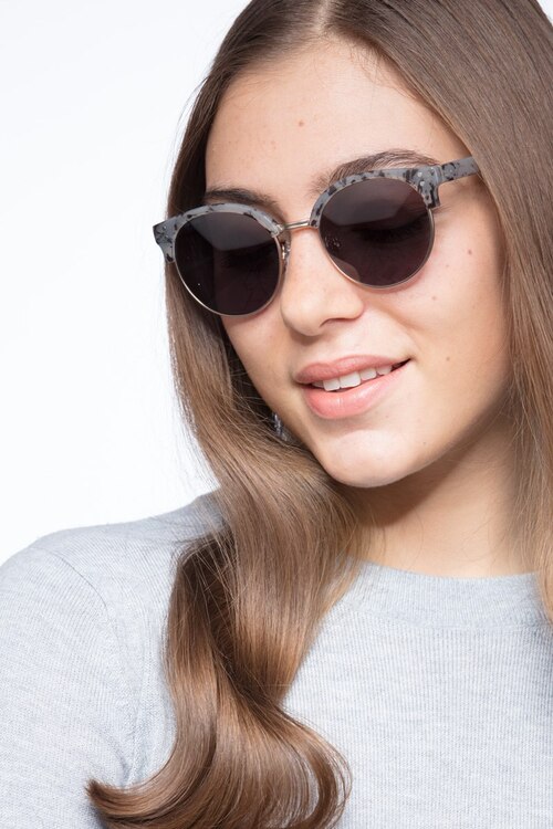 Samba Dark Marble Plastic-metalSunglass Frames for Women from EyeBuyDirect