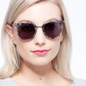 Lulu Gray Floral MetalSunglass Frames for Women from EyeBuyDirect