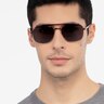 Decode Tortoise Brown Acetate-metalSunglass Frames for Men from EyeBuyDirect