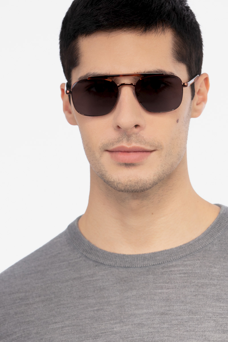 Decode - Aviator Tortoise Brown Frame Sunglasses For Men | Eyebuydirect