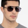 Decode Black Gunmetal Acetate-metalSunglass Frames for Men from EyeBuyDirect