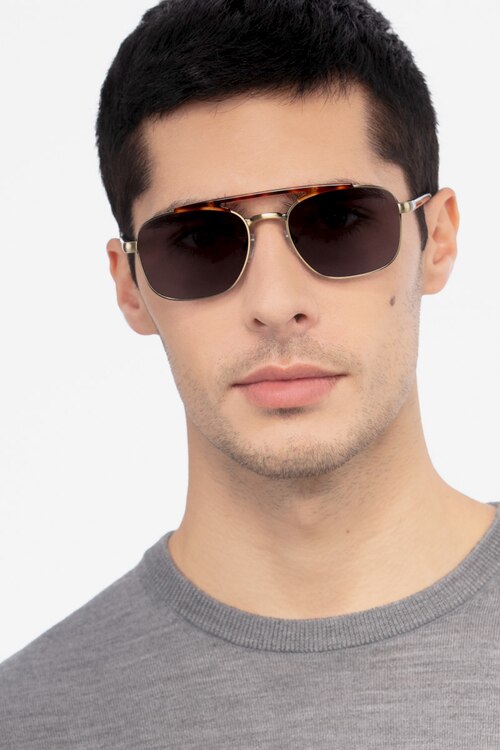 Decode Tortoise Bronze Acetate-metalSunglass Frames for Men from EyeBuyDirect