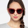 Cadenza Rouge Acetate-metalSoleil de Lunette de vue pour Femmes d'EyeBuyDirect