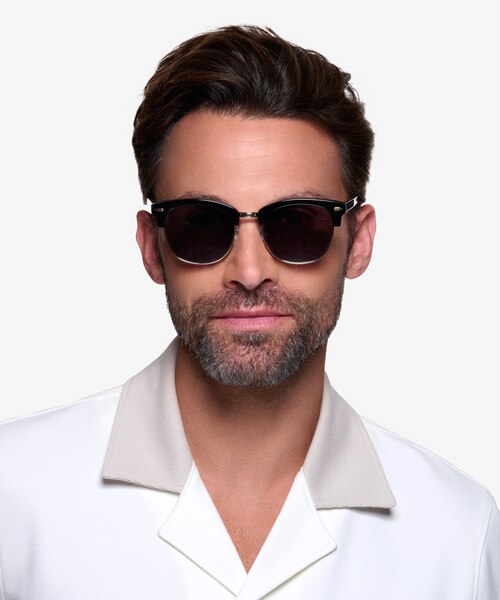 Strata Black Acetate-metalSunglass Frames for Men from EyeBuyDirect