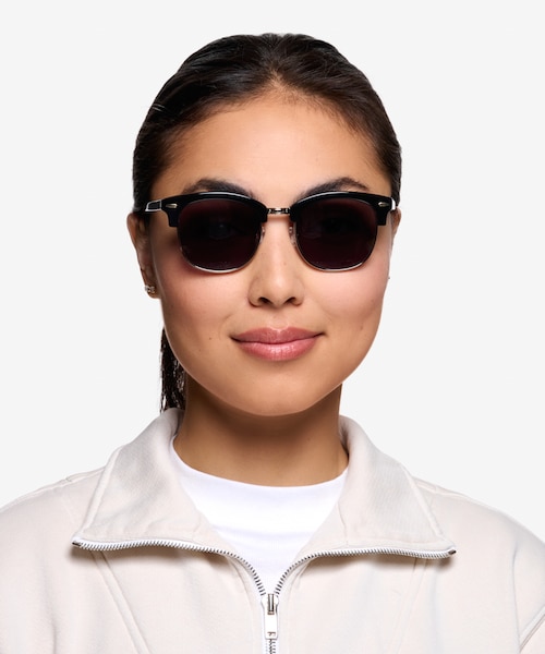 Strata Black Acetate, MetalSunglass Frames for Women from EyeBuyDirect