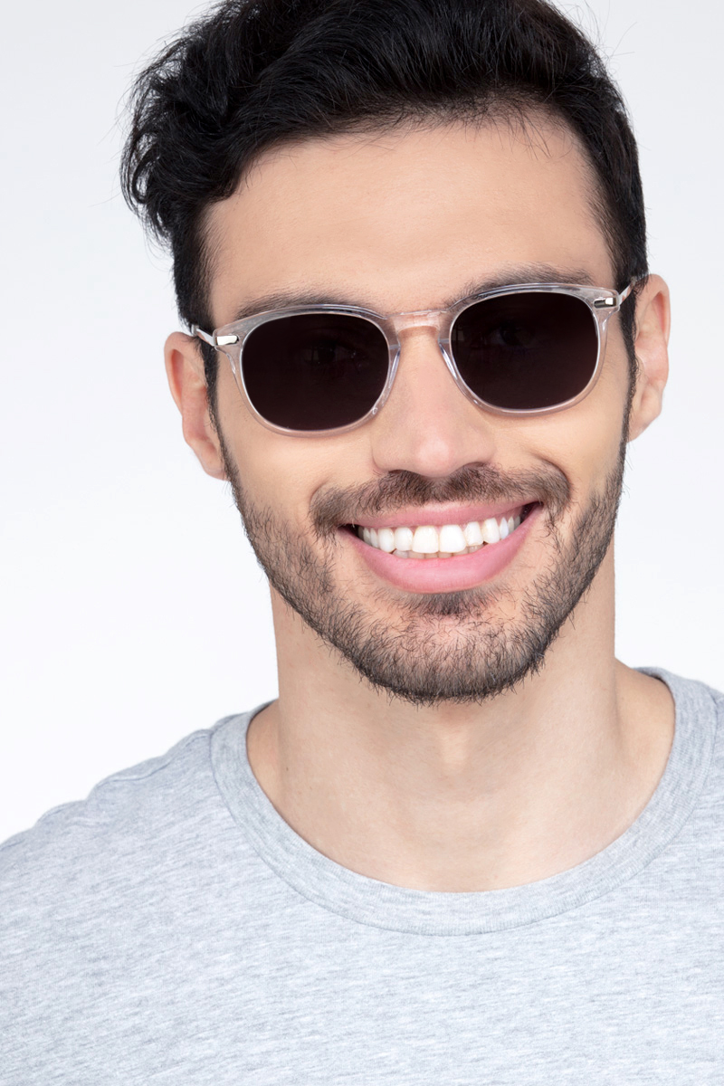 Council Oval Clear Frame Sunglasses For Men Eyebuydirect Canada