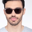 Council Gray Striped Acetate, MetalSunglass Frames for Men from EyeBuyDirect