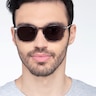 Council Gray Striped Acetate-metalSunglass Frames for Men from EyeBuyDirect