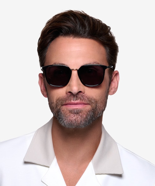 Yuma Black Acetate, MetalSunglass Frames for Men from EyeBuyDirect
