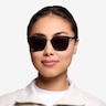 Yuma Noir Acetate-metalSoleil de Lunette de vue pour Femmes d'EyeBuyDirect