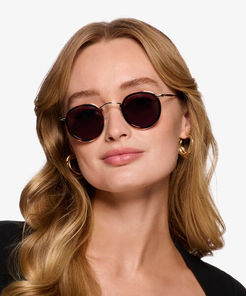 Rollin Tortoise Acetate, MetalSunglass Frames for Women from EyeBuyDirect