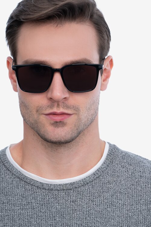 Griffith Black Acetate-metalSunglass Frames for Men from EyeBuyDirect