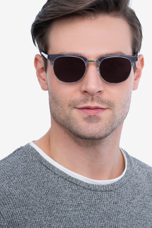 Sun Borderline Gray AcetateSunglass Frames for Men from EyeBuyDirect
