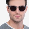 Sun Borderline Gray AcetateSunglass Frames for Men from EyeBuyDirect
