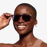Sun Glory Gray Striped Acetate-metalSoleil de Lunette de vue pour Femmes d'EyeBuyDirect