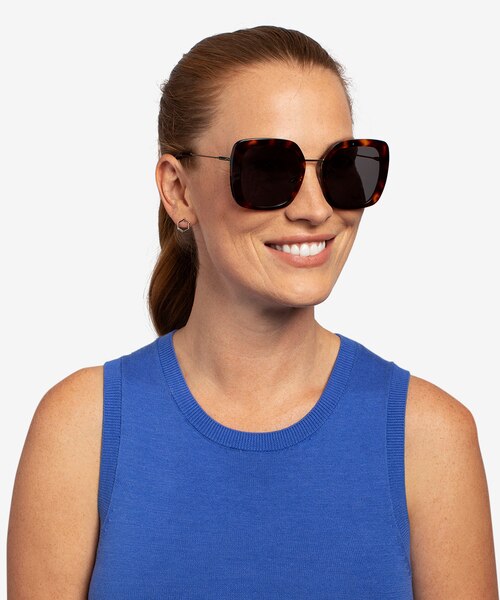 Canopy Tortoise Acetate-metalSunglass Frames for Women from EyeBuyDirect