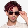 Strata Clear Blue Acetate-metalSunglass Frames for Men from EyeBuyDirect