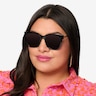 Erica Black Acetate-metalSunglass Frames for Women from EyeBuyDirect