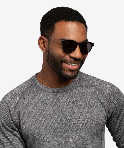 Pangea Black AcetateSunglass Frames for Men from EyeBuyDirect