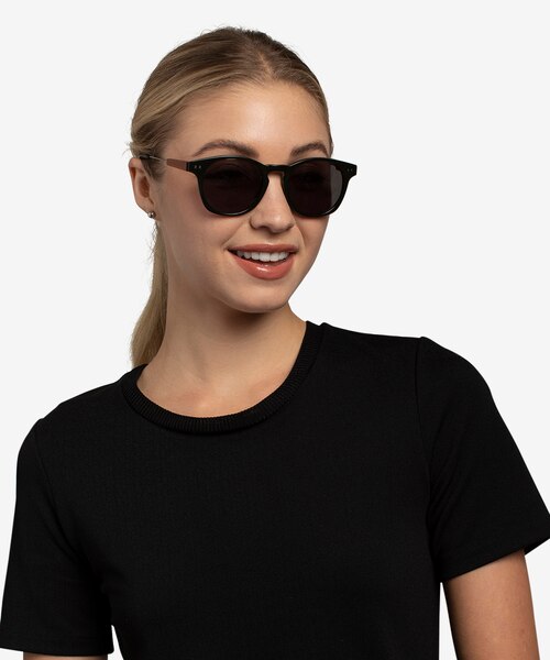 Pangea Dark Green AcetateSunglass Frames for Women from EyeBuyDirect