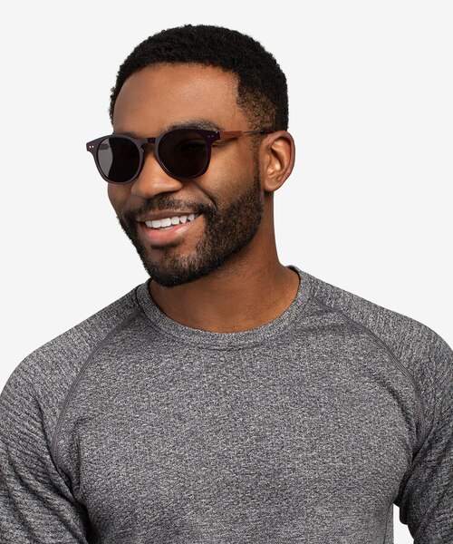 Pangea Aubergine AcetateSunglass Frames for Men from EyeBuyDirect
