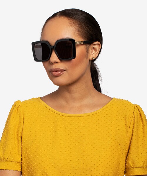 Hollywood Black AcetateSunglass Frames for Women from EyeBuyDirect