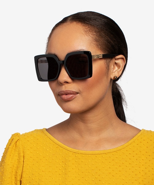 Hollywood Black AcetateSunglass Frames for Women from EyeBuyDirect