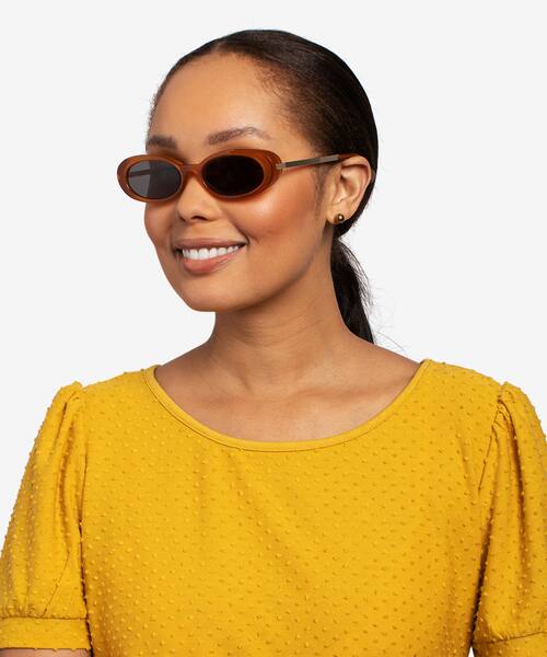 Orange Winona -  Acetate Sunglasses