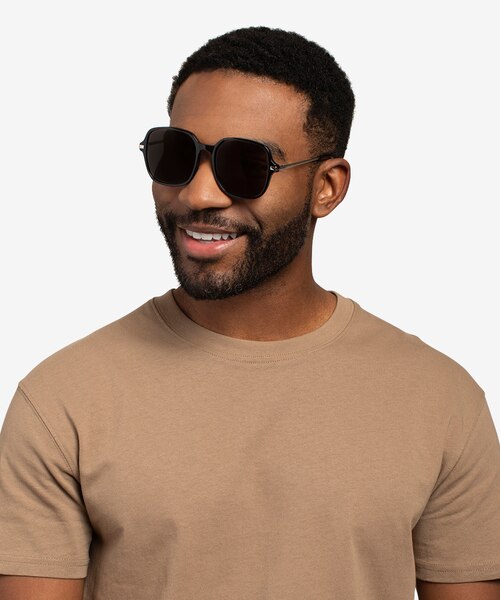 Salvador Black AcetateSunglass Frames for Men from EyeBuyDirect