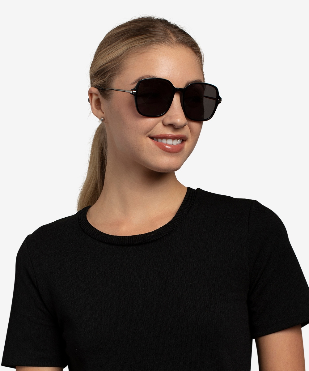 Salvador - Square Teal Frame Prescription Sunglasses | Eyebuydirect