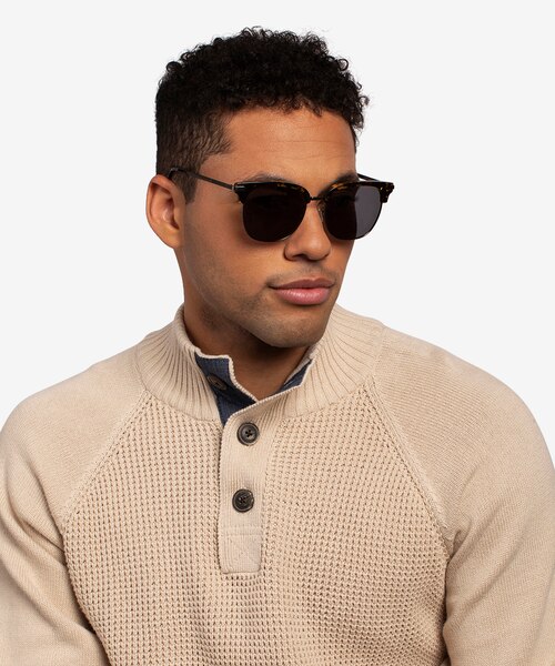 Monte Carlo Tortoise Gunmetal AcetateSunglass Frames for Men from EyeBuyDirect