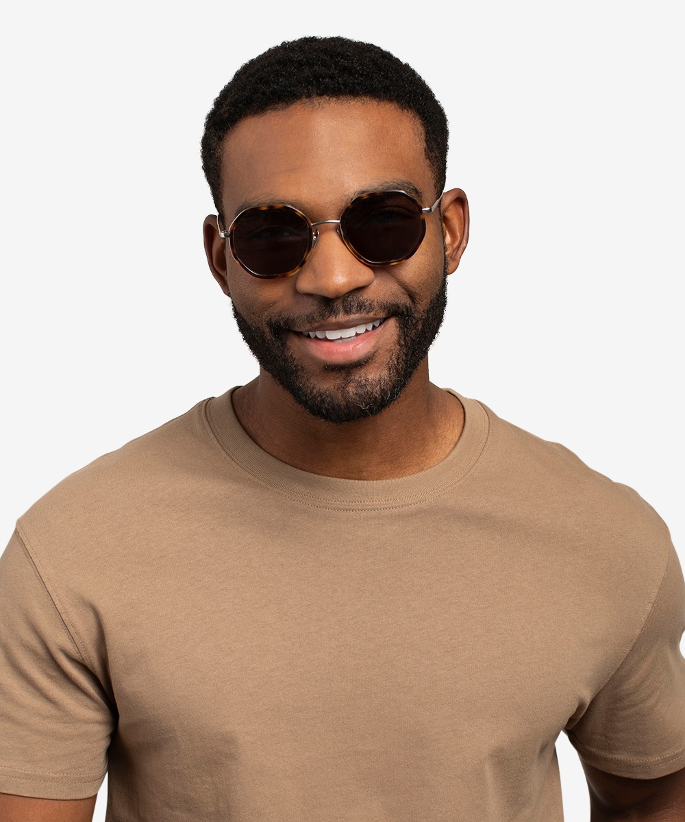 Mens round sunglasses sale tortoise