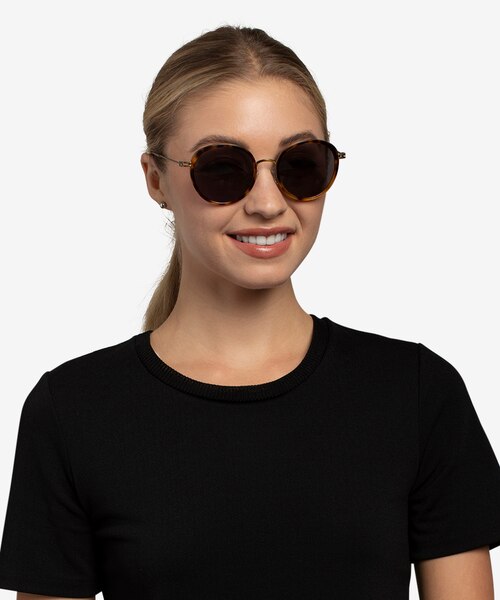 Nagano Tortoise Bronze AcetateSunglass Frames for Women from EyeBuyDirect
