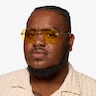 Chroma Clear Gold AcetateSunglass Frames for Men from EyeBuyDirect