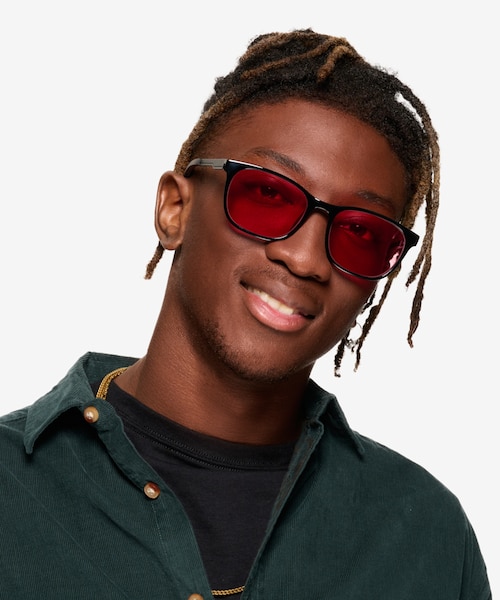Tenacity Solid Black MetalSunglass Frames for Men from EyeBuyDirect