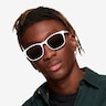 Tenacity Solid White MetalSunglass Frames for Men from EyeBuyDirect