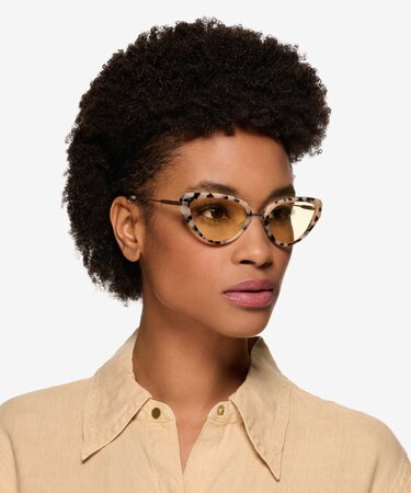 Milky Cream Tortoise Genevieve -  Acetate Sunglasses