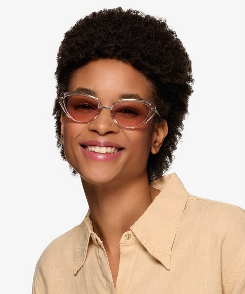 Genevieve Crystal Nude AcetateSunglass Frames for Women from EyeBuyDirect
