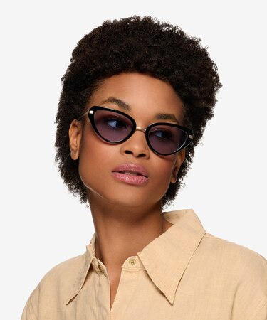 Black Genevieve -  Acetate Sunglasses