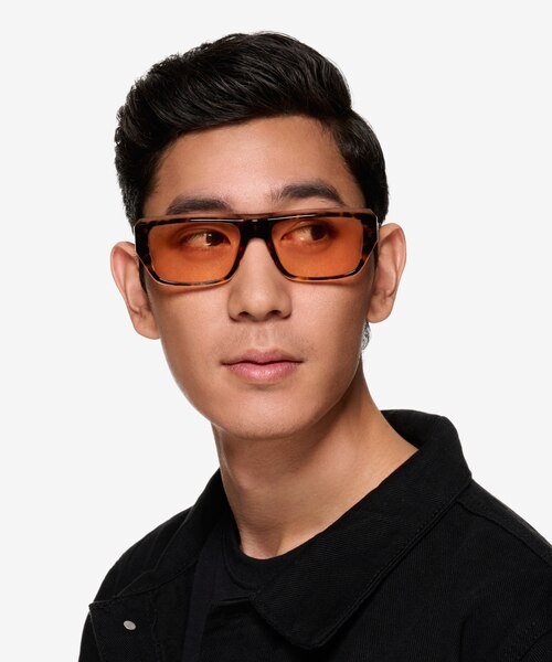 Valley Crystal Tortoise AcetateSunglass Frames for Men from EyeBuyDirect